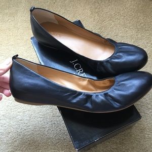 J. Crew Factory Anya Leather Ballet Flats